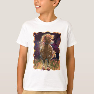 Süßes Feuerpferd Vorder- und Rückseite T-Shirt