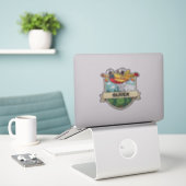 Süßes Feuerwehrflugzeug-Abzeichen Aufkleber (Laptop auf Schreibtisch)