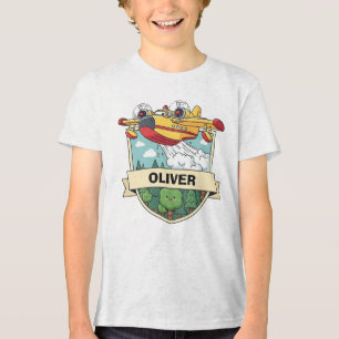 Süßes Feuerwehrflugzeug-Abzeichen Tri-Blend Shirt