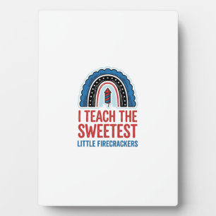 Süßes Feuerwerk-Lehrer Vintage-Vector-Shirt_1 Fotoplatte