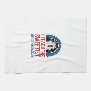 Süßes Feuerwerk-Lehrer Vintage-Vector-Shirt_1 Geschirrtuch