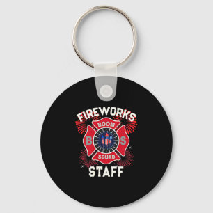 Süßes Feuerwerk Personal patriotisch 4. Juli Techn Schlüsselanhänger