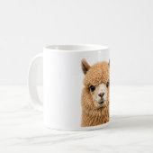 Süßes flauschiges Alpakatier Kaffeetasse (Vorderseite Links)