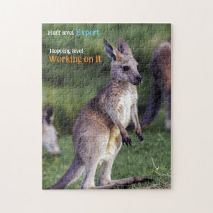 Süßes flauschiges Känguru-Junges Puzzle