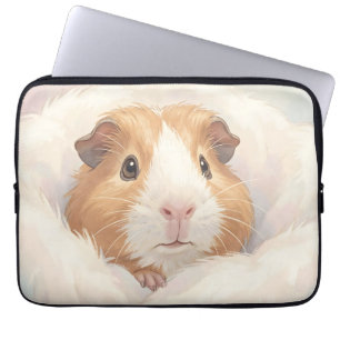 Süßes flauschiges Meerschweinchen-Porträt Laptopschutzhülle