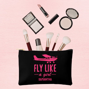 Süßes Fliege wie ein Mädchen Rosa Flugzeug Mädchen Zubehörtasche