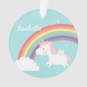 Süßes fliegendes Einhorn Regenbogen Mädchenzimmer  Ornament