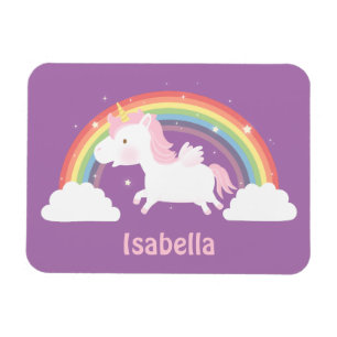 Süßes fliegendes Einhorn und Regenbogenmagnet für  Magnet