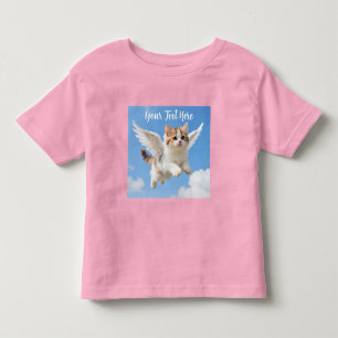 Süßes fliegendes Kätzchen Dreifarbiges Tigerchen B Kleinkind T-shirt
