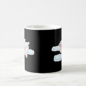 süßes fliegendes Schwein Kaffeetasse (Mittel)