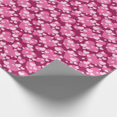 Süßes Fliesenmuster rosa Herzen Geschenkpapier (Ecke)