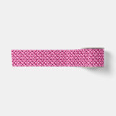 Süßes Fliesenmuster rosa Herzen Satinband (Vorderseite)