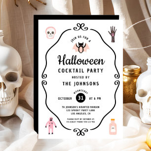 Süßes Flirt Halloween-Kostenüm-Party Einladung