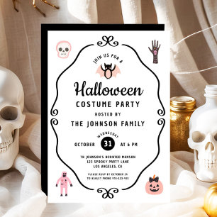 Süßes Flirt Halloween-Kostenüm-Party Einladung