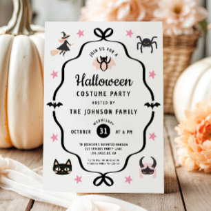 Süßes Flirt Halloween-Kostenüm-Party Einladung