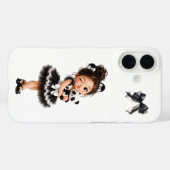 Süßes Flirt Mädchen Schwarze Schleife Panda iPhone Case-Mate iPhone Hülle (Rückseite (Horizontal))