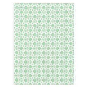 Süßes florales Damast-Stil-Muster in Grün und Weiß Tischdecke