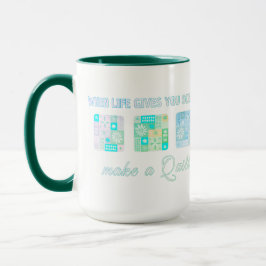 Süßes & Florales Patchwork-Muster in grünen Farben Tasse