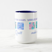 Süßes & Florales Patchwork-Muster in Pop-Farben Tasse (Zentrum)