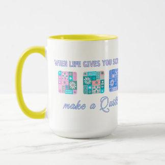 Süßes & Florales Patchwork-Muster in Pop-Farben Tasse