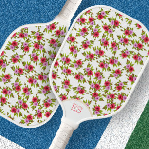 Süßes florales rotes und rosa Pickleball-Paddle Pickleball Schläger