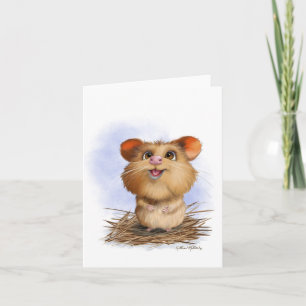 Süßes Fluffiges Hamster-Cartoon Karte