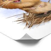Süßes Fluffiges Hamster-Cartoon Poster (Ecke)
