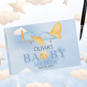Süßes Flugzeug, Wolken & Stern, Babyparty-Gästebuc Gästebuch