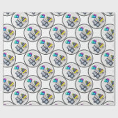 Süßes Flusspferd Geschenkpapier (Flach)