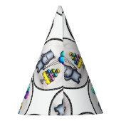 Süßes Flusspferd Partyhütchen (Rückseite)