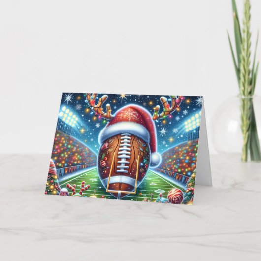 Süßes Football mit Rengeweih Weihnachten (Vorderseite)