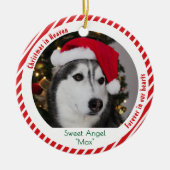 Süßes Foto-Andenken Haustier-Gedenk Weihnachten Keramik Ornament (Vorne)