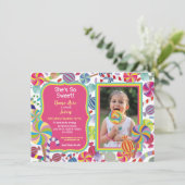 Süßes Foto Dessert Süßes Süßes 16 Jahre oder älter Einladung (Stehend Vorderseite)