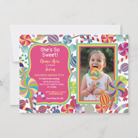 Süßes Foto Dessert Süßes Süßes 16 Jahre oder älter Einladung (Vorderseite)