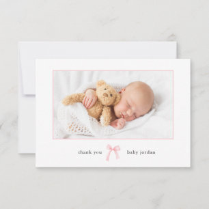 Süßes Foto Mädchen Baby Danke Bogen