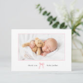 Süßes Foto Mädchen Baby Danke Bogen (Stehend Vorderseite)