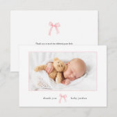 Süßes Foto Mädchen Baby Danke Bogen (Vorne/Hinten)