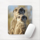 Süßes Foto von einem Paar Erdmännchen Mousepad (Mit Mouse)
