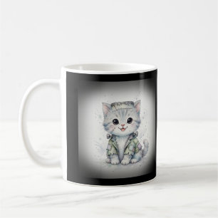 Süßes Frankenstein-Kätzchen Halloween Kaffeetasse