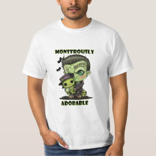  Süßes Frankenstein-Monster mit Plüschtier T-Shirt