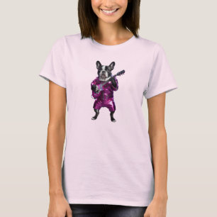 Süßes Französische-Bulldogge-Rockstar-T-Shirt T-Shirt