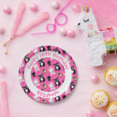 Süßes Französisches Bulldogs Pink Frenchie 10. Geb Pappteller (Party)