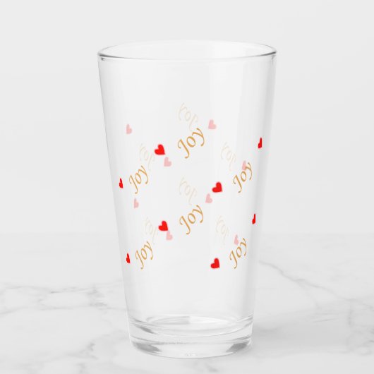 Süßes Freud-Herz-Muster Glas (Vorderseite)