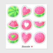 Süßes Frische Wassermelone Melon Heart Seeds Somme Aufkleber (Blatt)