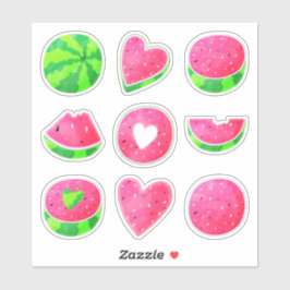 Süßes Frische Wassermelone Melon Heart Seeds Somme Aufkleber