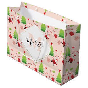 Süßes Frohe Weihnachten Santa Große Geschenktüte