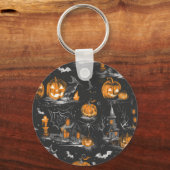 Süßes Frohes Halloween  Schlüsselanhänger (Rückseite)