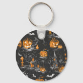 Süßes Frohes Halloween  Schlüsselanhänger (Rückseite)