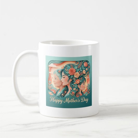 Süßes Frohes Muttertag Kaffeetasse (Links)