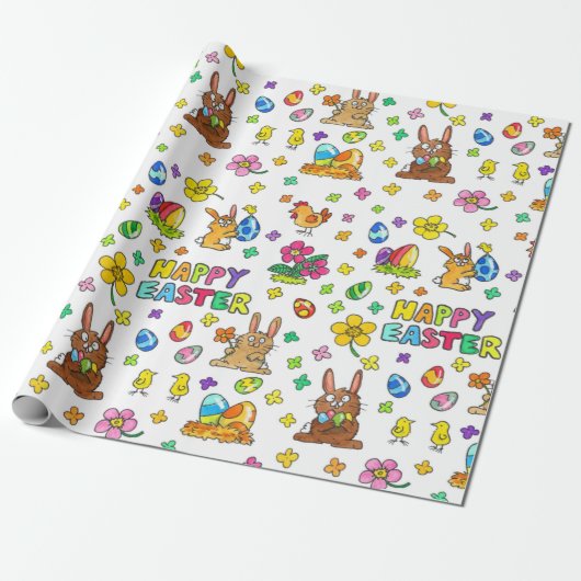 Süßes Frohes Ostern Geschenkpapier (Ungerollt)